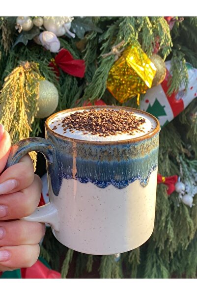 Matar Endüstriyel Mutfak Ekipmanları Porselen El Yapımı Akıtma Desenli Kupa