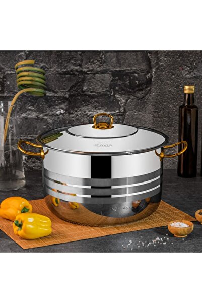 Evren 40 cm Venüs Maksi Derin Çelik Tencere 29 lt