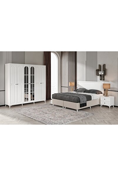 GuneyStore Ücretsiz Montaj Roma Komple MDF  Yatak Odası Takımı