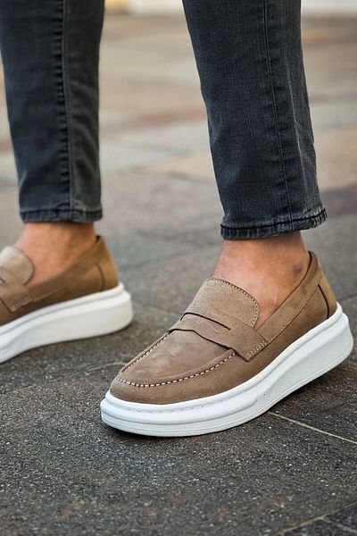 remss Ανδρικά Loafer παπούτσια Robert RS615 Suede Mink