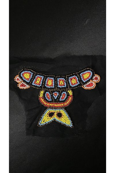 Ozpas Bead Embroidered Shoulder Epaulet Accessory - 17cm*10cm