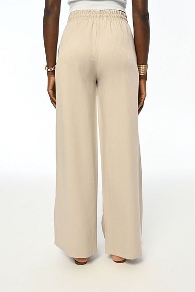Orfeo Negro Comfortable Molded Wide Leg Trousers with Elastic Waist