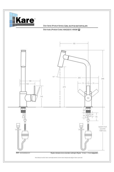 KARE Omega Mix Spiral Sink Faucet (Double Function)