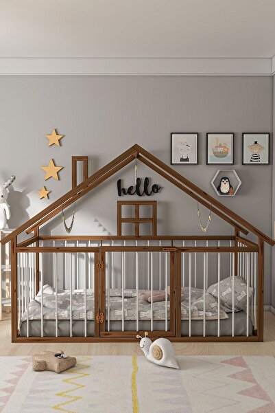 GİVAYO WOOD'S SAM AHŞAP BEBEK ÇOCUK MONTESSORİ YATAK KAPILI