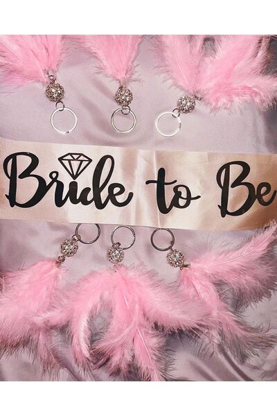 Oasis Life Bekarlığa Veda Hediyelik Bride Hediyelik Anahtarlık 6 Adet Pembe T...