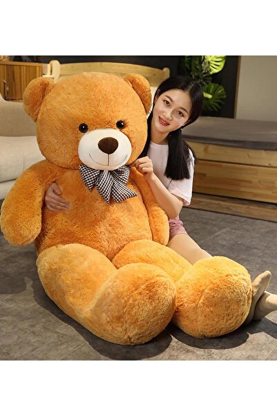 Sole خاص للعام الجديد: دب قطيفة بقلب مطبوع باليد وربطة عنق - 140 سم