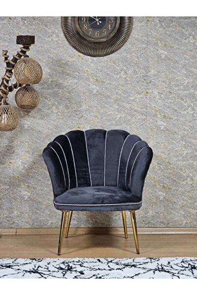 ZAFİR Tekli Papatya Çay Seti Koltuk  Gold Sivriltme Ayak, Balkon, Salon, Ofis...