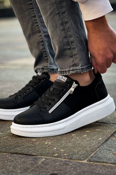 remss Jacob RS601 Black Pantofi sport cu șireturi pentru bărbați