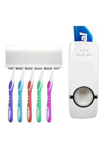 VANCL Automatic Toothpaste Squeezer And Toothbrush Hanger