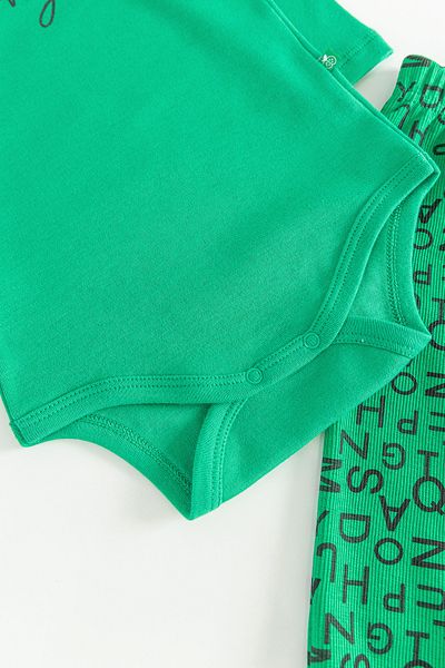 Babymod I Love Mom Letter Patterned Three Piece Baby Boy Set