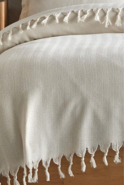 Genel Markalar Çift Kişilik Yazlık Pike&pike Takımı Düz Çizgi Desenli 200x230 Cm