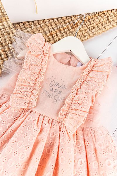 Babymod Ruffled Tulle Back Low-cut Summer Baby Girl Dress