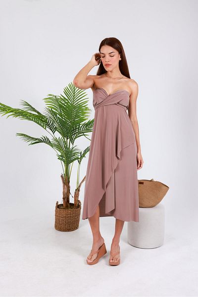 MOOD Club Tie-Up Long Pareo Beach Dress - 160x125 cm