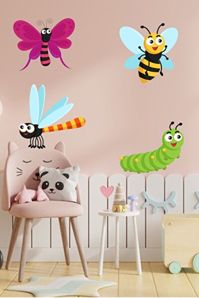 Sepet Yıldızı Zidna naljepnica sa letećim životinjama 60x60 cm