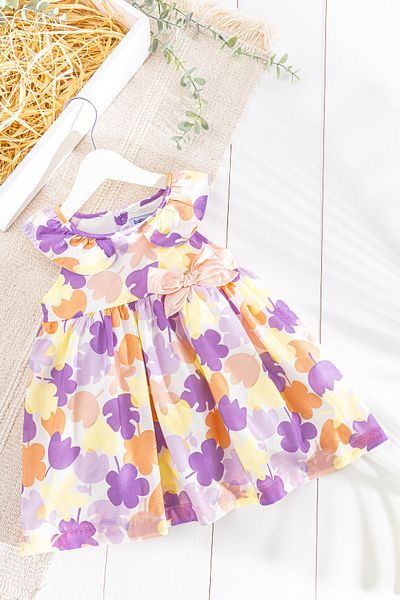 Babymod Floral Patterned Bow Summer Baby Girl/Kids Dress