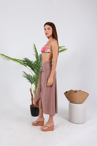 MOOD Club Tie-Up Short Pareo Beach Dress - 160x105 cm