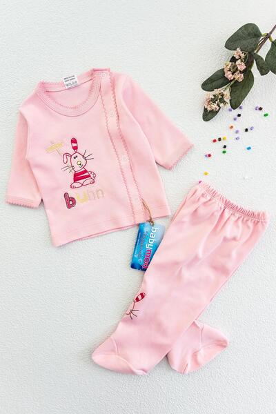 Babymod Önden Çıtçıtlı Tavşan Figürlü Ikili Kız Bebek Takımı