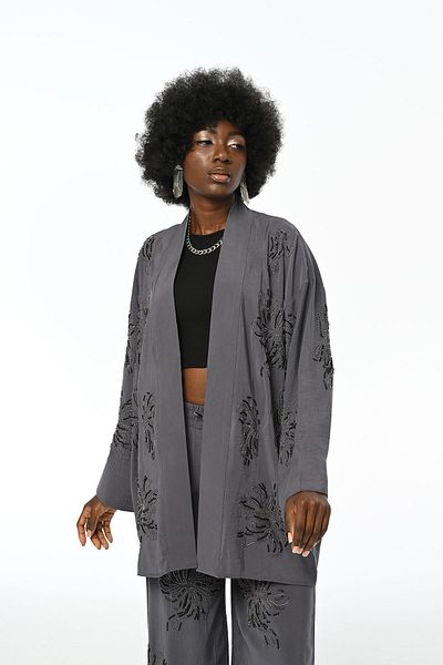 Orfeo Negro WOMEN'S STONE EMBROIDERED CHIMMONY JACKET