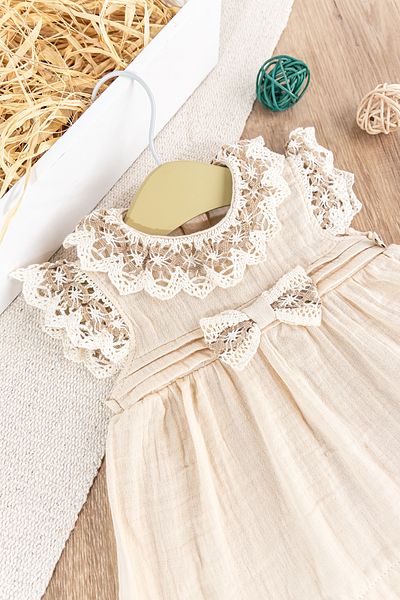 Babymod Laced Muslin Baby Girl Dress Baby Set of 2