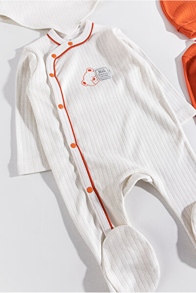 Babymod Teddy Bear Printed 2-Piece Long Sleeve Baby Girl/Boy Jumpsuit Set