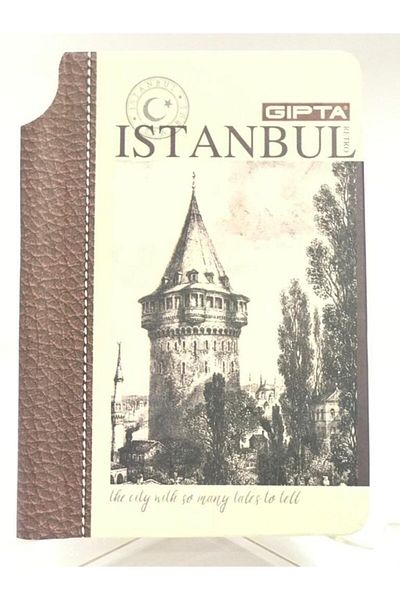Gıpta Istanbul Retro 9x14 96 Notebook - Leaf Bound and Striped