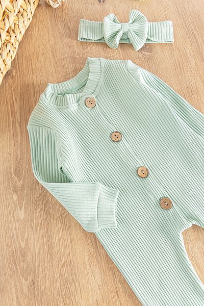 Babymod Front Buttoned Bandana Baby Girl Jumpsuit