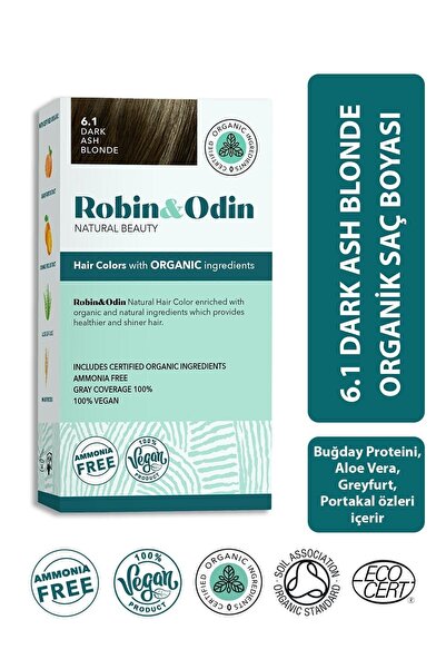 Organik Amonyaksız Parabensiz Meyve Ekstresi Içeren Saç Boyası 6.1 Dark Ash Blonde/koyu Küllü Sarı