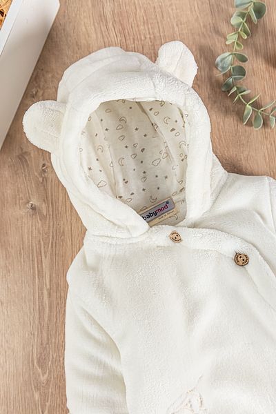 Babymod Teddy Bear Patterned Welsoft Plush Astronaut Baby Girl Boy Jumpsuit