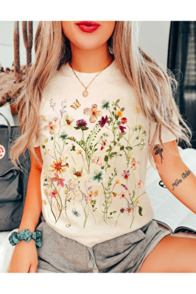 BDLUSH STORE Flower Print Oversize Bicycle Collar Summer T-Shirt