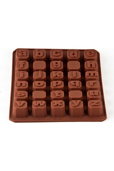 mutfak Silicone Small Alphabet Chocolate Mold (1309) - 30 pcs