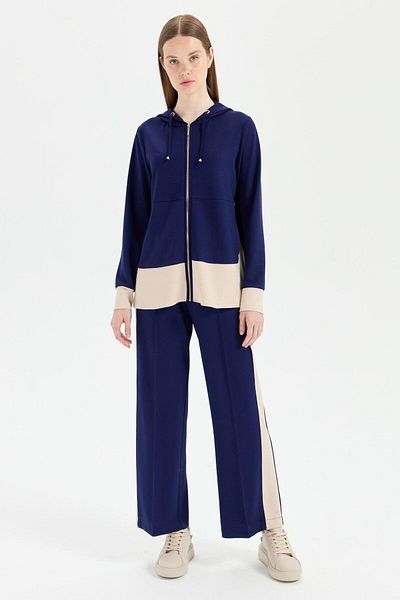 Esswaap Laci Fabric - Zipper Closure and Hooded Pants Set
