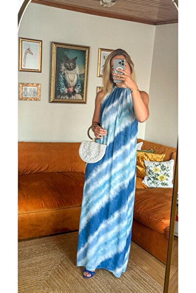 Butik Mavi desenli elbise