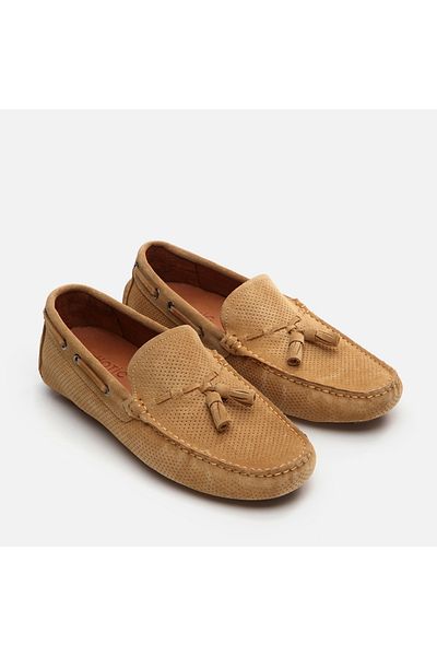 Hotiç Men's Loafer - Genuine Leather Camel