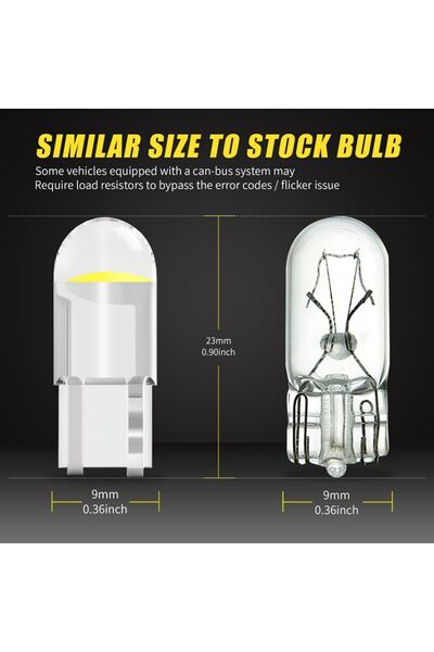 MeyZone Yeni Nesil T10 Led Dipsiz W5w Buz Mavi ( Ice Blue ) Park Tavan Plaka Ampülü