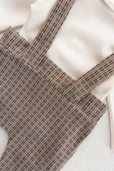 Babymod Vintage Patterned Hat Baby Boy Jumpsuit Salopet Set