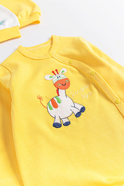 Babymod Zürafa Figürlü Uzun Kollu Ikili Bebek Tulum