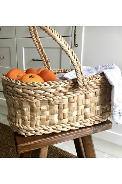 afralya home Ev Mutfak Hasır Çok Amaçlı Kullanım Düzenleyici-piknik Sepeti / ...