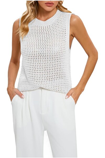 youknitwear you Crochet Bisiklet Yaka Triko T-shirt
