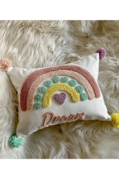 afralya home Bebek Çocuk Odası Isimli Dekoratif Yastık Kılıfı /takı Yastığı K...