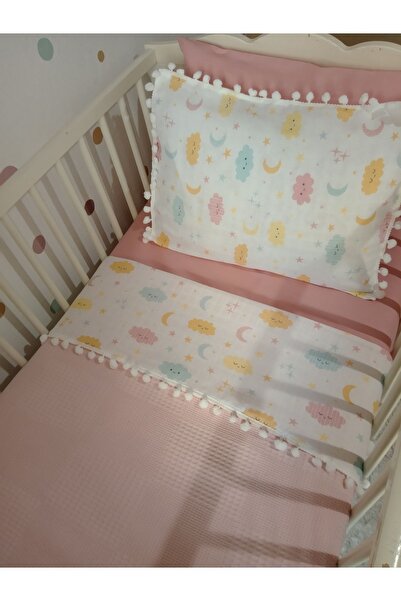 Wenaris طقم بطانية بيكيه مكون من 4 قطع - 2 غطاء وسادة وشارساف