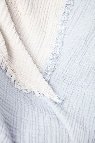 neşe home collection بطانية موسلين للأطفال باللون الأزرق الكريمي