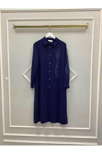 YELDA Crystal Fabric Long Tunic