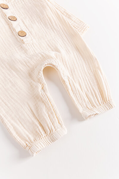 Babymod Buttoned Collar Muslin Baby Boy Jumpsuit