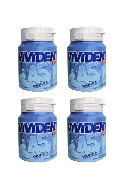 Vivident Xylit 45 Dakika Nane Aromalı Draje Sakız 67 Gr. X 4 Adet