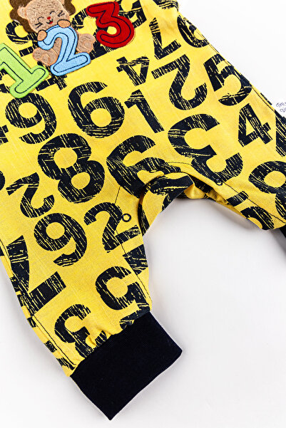 Babymod Figure Embroidered Baby Boy Jumpsuit Salopet Set