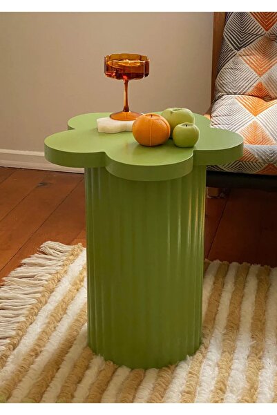 BÜYÜK İNCİ ÇİÇEK ŞEKİLLİ YAN SEHPA