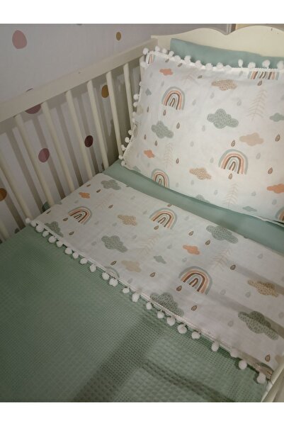 Wenaris طقم بطانية بيكيه مكون من 4 قطع - 2 غطاء وسادة وشارساف