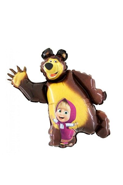 LOTUS PARTY Bear Concept με 2 ετών - Σετ μπαλόνι με λαβίδες, κρεμ φιγούρα κίτρινο πράσινο φούξια
