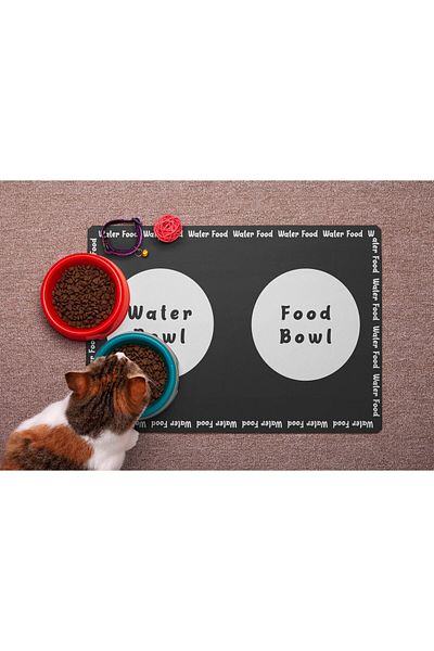 MARSA 50x30 Machine Washable Cat-Dog Pet Food and Water Coaster