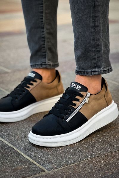 remss Pantofi sport cu șireturi Jacob RS601 Black Mink pentru bărbați